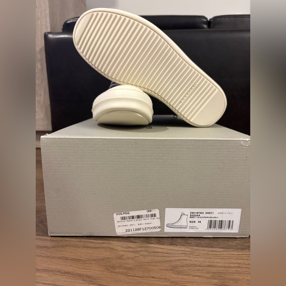 COPY - Rick Owens DRKSHDW - Black Denim High Sneakers - Picture 10 of 12